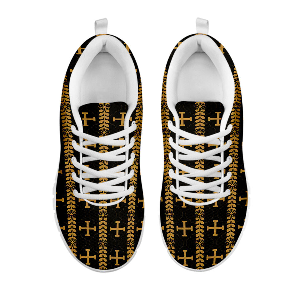 Vintage Orthodox Pattern Print White Sneakers