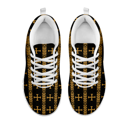 Vintage Orthodox Pattern Print White Sneakers