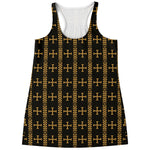 Vintage Orthodox Pattern Print Women's Racerback Tank Top