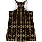 Vintage Orthodox Pattern Print Women's Racerback Tank Top