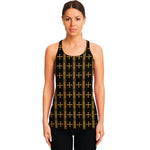 Vintage Orthodox Pattern Print Women's Racerback Tank Top