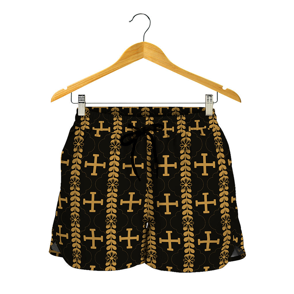 Vintage Orthodox Pattern Print Women's Shorts