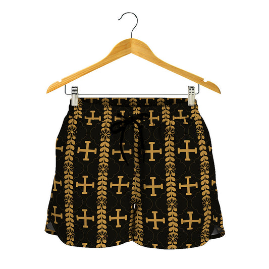 Vintage Orthodox Pattern Print Women's Shorts