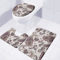 Vintage Paisley Pattern Print 3 Piece Bath Mat Set