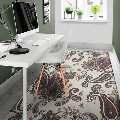 Vintage Paisley Pattern Print Area Rug