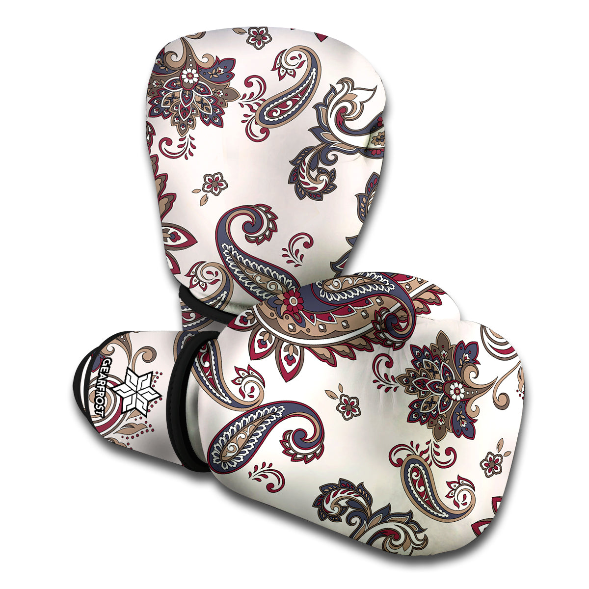 Vintage Paisley Pattern Print Boxing Gloves