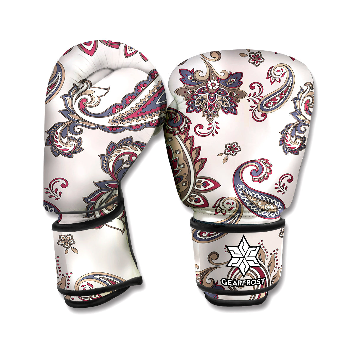 Vintage Paisley Pattern Print Boxing Gloves