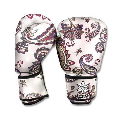 Vintage Paisley Pattern Print Boxing Gloves