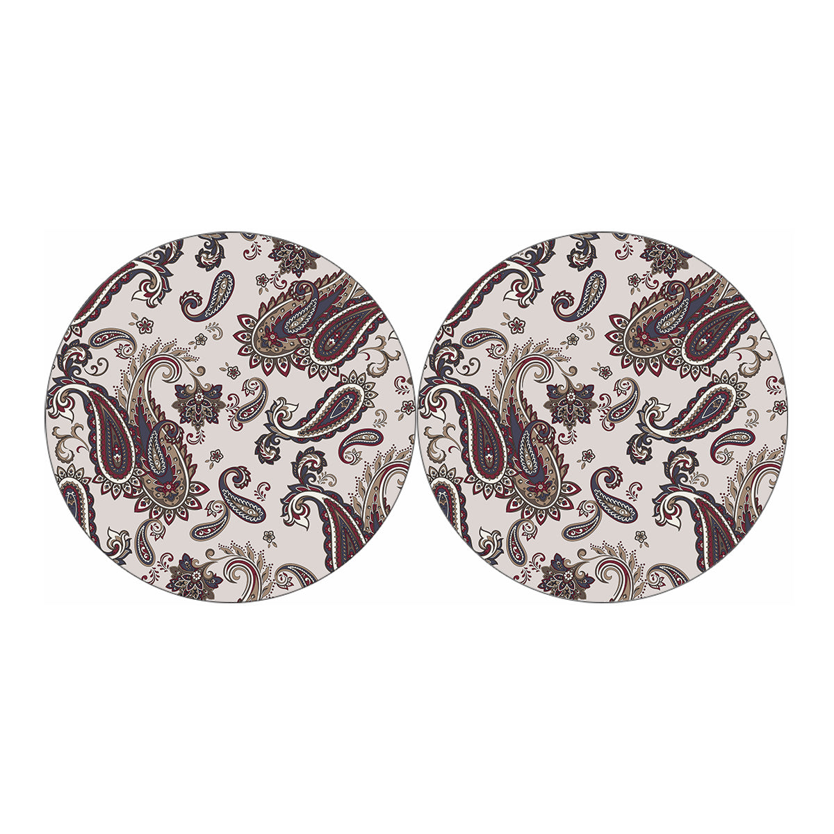 Vintage Paisley Pattern Print Car Coasters
