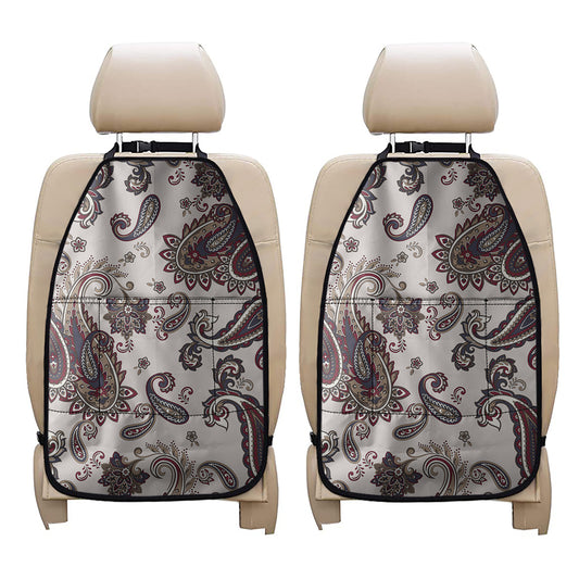 Vintage Paisley Pattern Print Car Seat Organizers