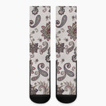 Vintage Paisley Pattern Print Crew Socks