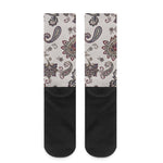 Vintage Paisley Pattern Print Crew Socks