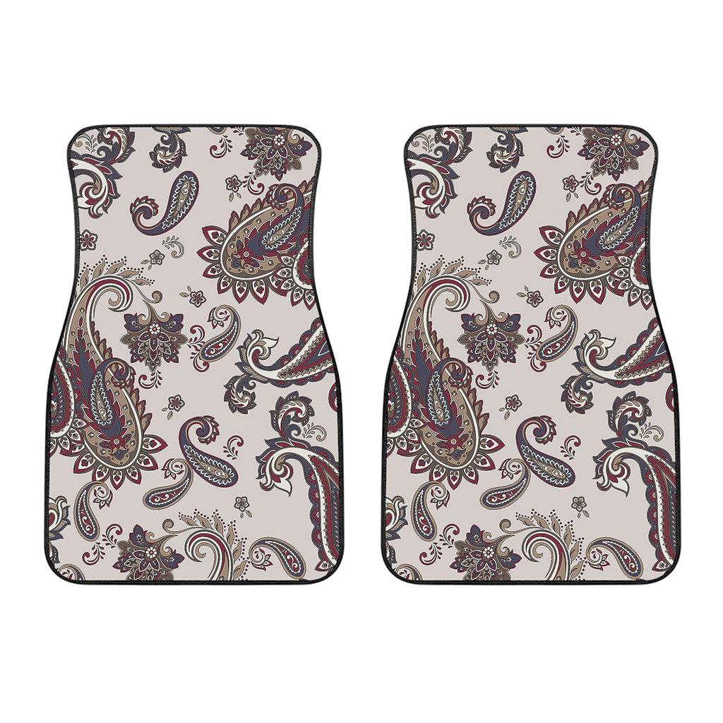 Vintage Paisley Pattern Print Front Car Floor Mats
