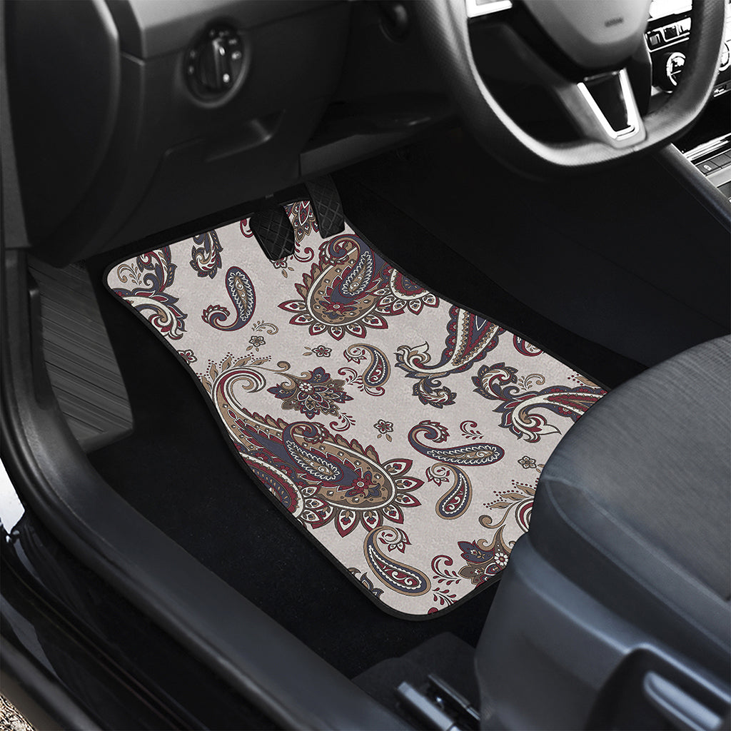 Vintage Paisley Pattern Print Front Car Floor Mats