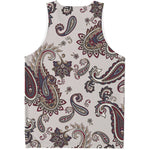Vintage Paisley Pattern Print Men's Tank Top