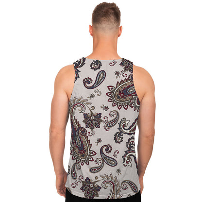 Vintage Paisley Pattern Print Men's Tank Top