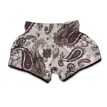 Vintage Paisley Pattern Print Muay Thai Boxing Shorts