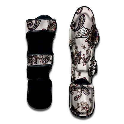 Vintage Paisley Pattern Print Muay Thai Shin Guard