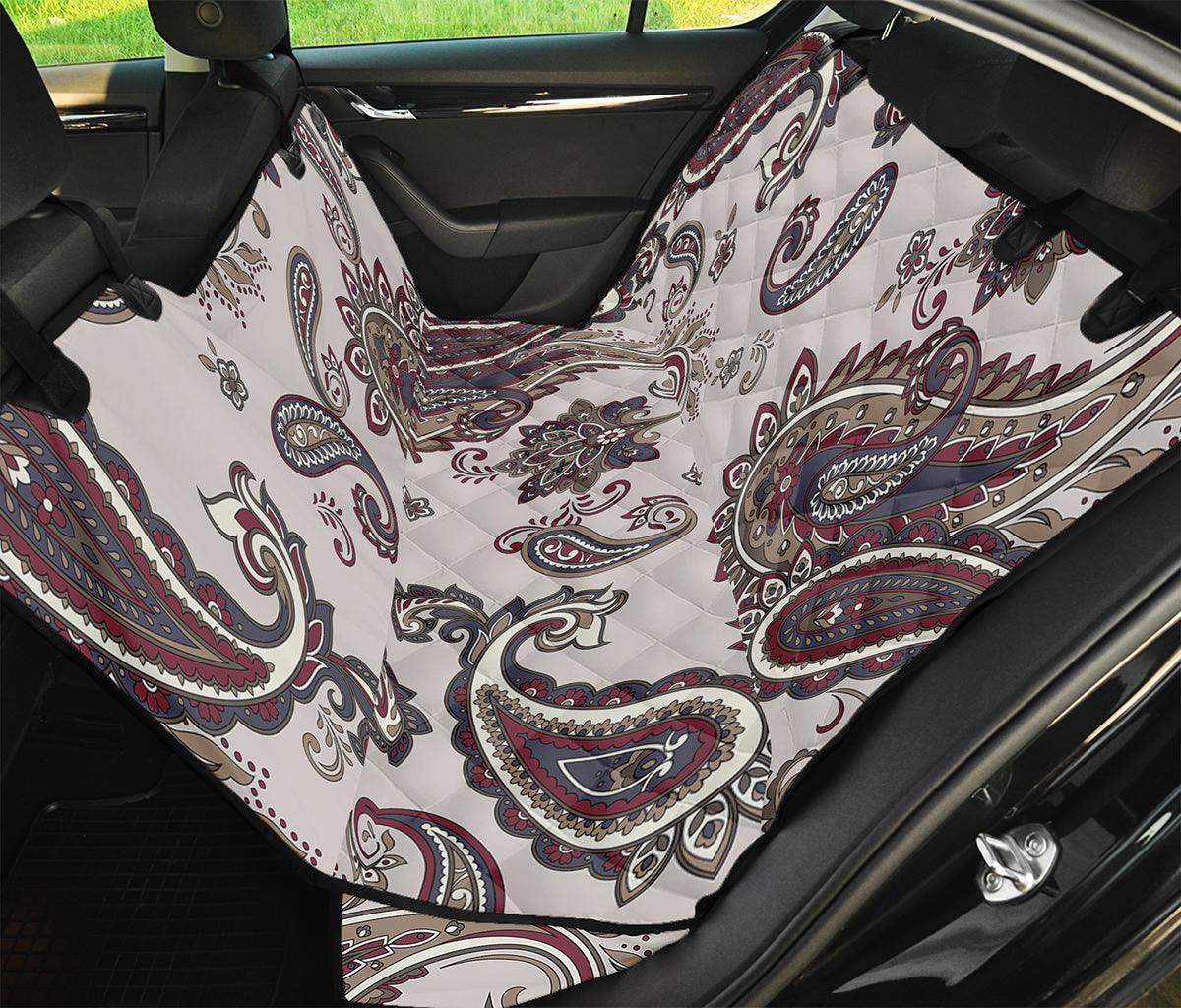 Vintage Paisley Pattern Print Pet Car Back Seat Cover