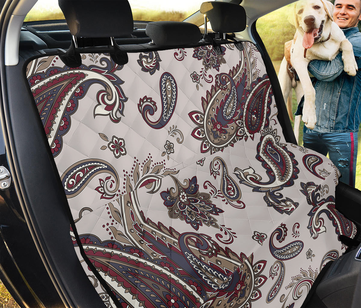 Vintage Paisley Pattern Print Pet Car Back Seat Cover