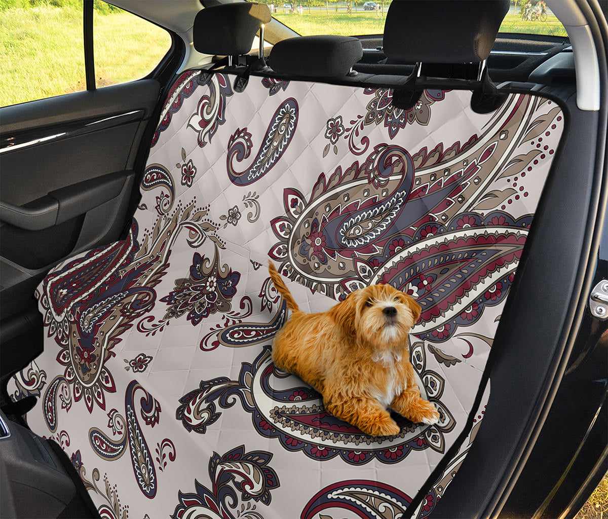Vintage Paisley Pattern Print Pet Car Back Seat Cover