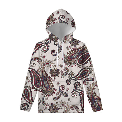 Vintage Paisley Pattern Print Pullover Hoodie