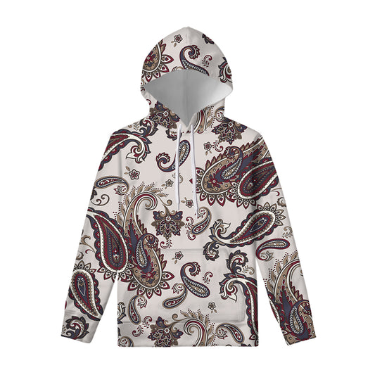 Vintage Paisley Pattern Print Pullover Hoodie
