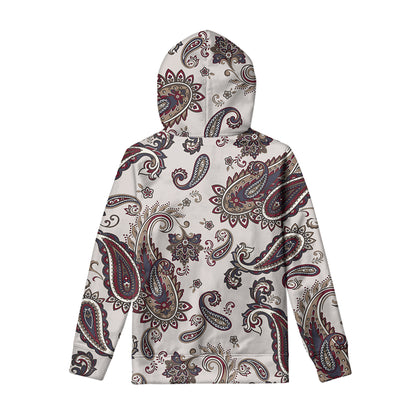 Vintage Paisley Pattern Print Pullover Hoodie