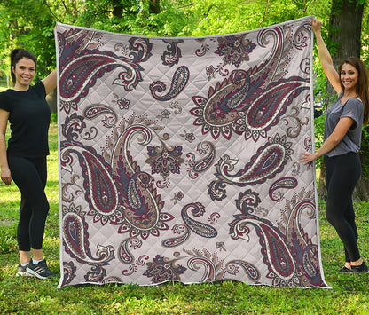 Vintage Paisley Pattern Print Quilt