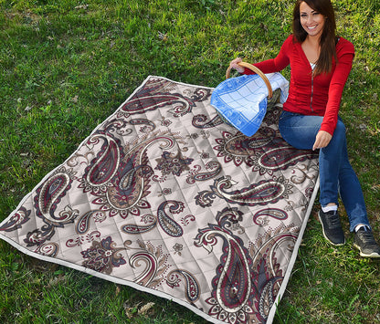 Vintage Paisley Pattern Print Quilt