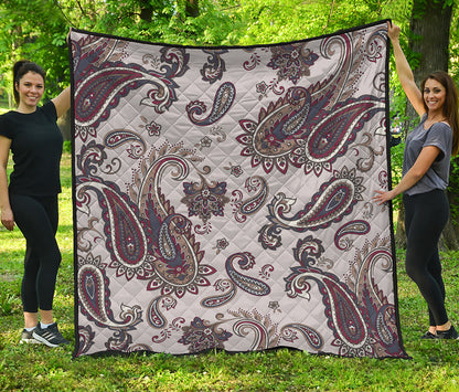 Vintage Paisley Pattern Print Quilt