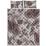 Vintage Paisley Pattern Print Quilt Bed Set