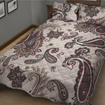 Vintage Paisley Pattern Print Quilt Bed Set