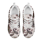 Vintage Paisley Pattern Print White Sneakers