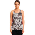 Vintage Paisley Pattern Print Women's Racerback Tank Top