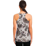 Vintage Paisley Pattern Print Women's Racerback Tank Top