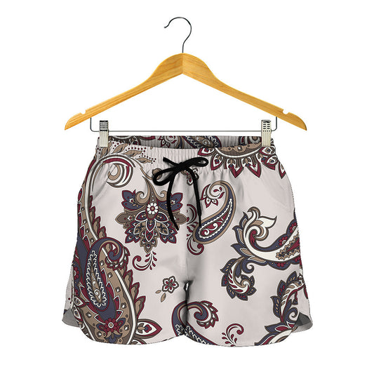 Vintage Paisley Pattern Print Women's Shorts