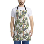 Vintage Palm Tree Beach Pattern Print Apron