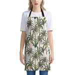 Vintage Palm Tree Beach Pattern Print Apron