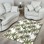 Vintage Palm Tree Beach Pattern Print Area Rug GearFrost