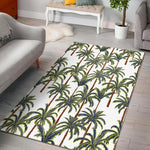 Vintage Palm Tree Beach Pattern Print Area Rug GearFrost