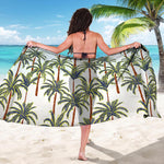 Vintage Palm Tree Beach Pattern Print Beach Sarong Wrap