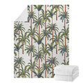 Vintage Palm Tree Beach Pattern Print Blanket