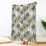 Vintage Palm Tree Beach Pattern Print Blanket