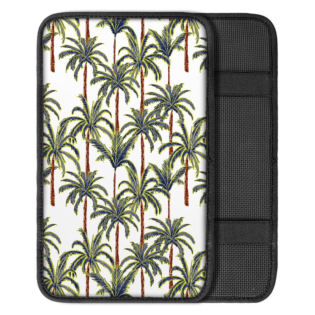 Vintage Palm Tree Beach Pattern Print Car Center Console Cover