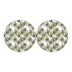Vintage Palm Tree Beach Pattern Print Car Coasters