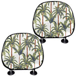 Vintage Palm Tree Beach Pattern Print Car Headrest Covers