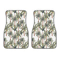 Vintage Palm Tree Beach Pattern Print Front Car Floor Mats