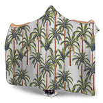 Vintage Palm Tree Beach Pattern Print Hooded Blanket