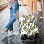 Vintage Palm Tree Beach Pattern Print Luggage Cover GearFrost